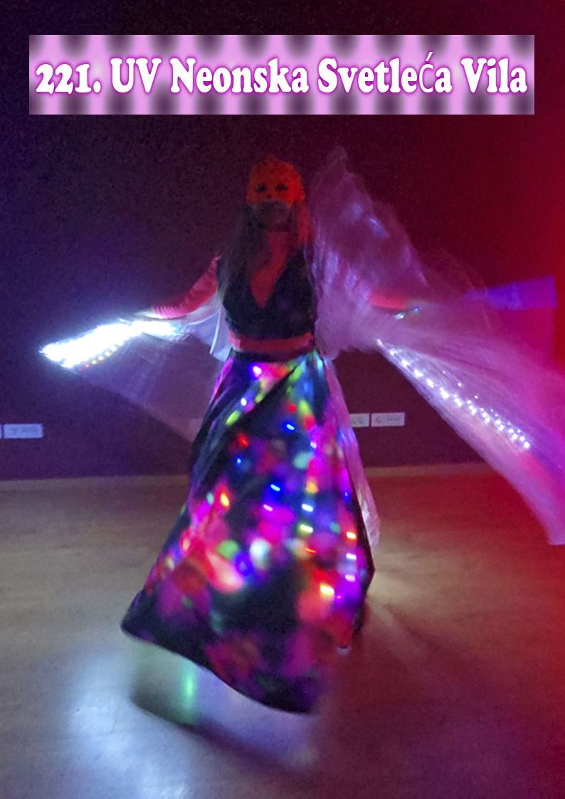 UV Neonska svetleca vila će doneti svetlost na vašu žurku, svetleca vila, Svetleća krila, vila sa svetlecim krilima, sumska vila, kostim vile, kostim sumske vile, svetleca krila, svetleca vila